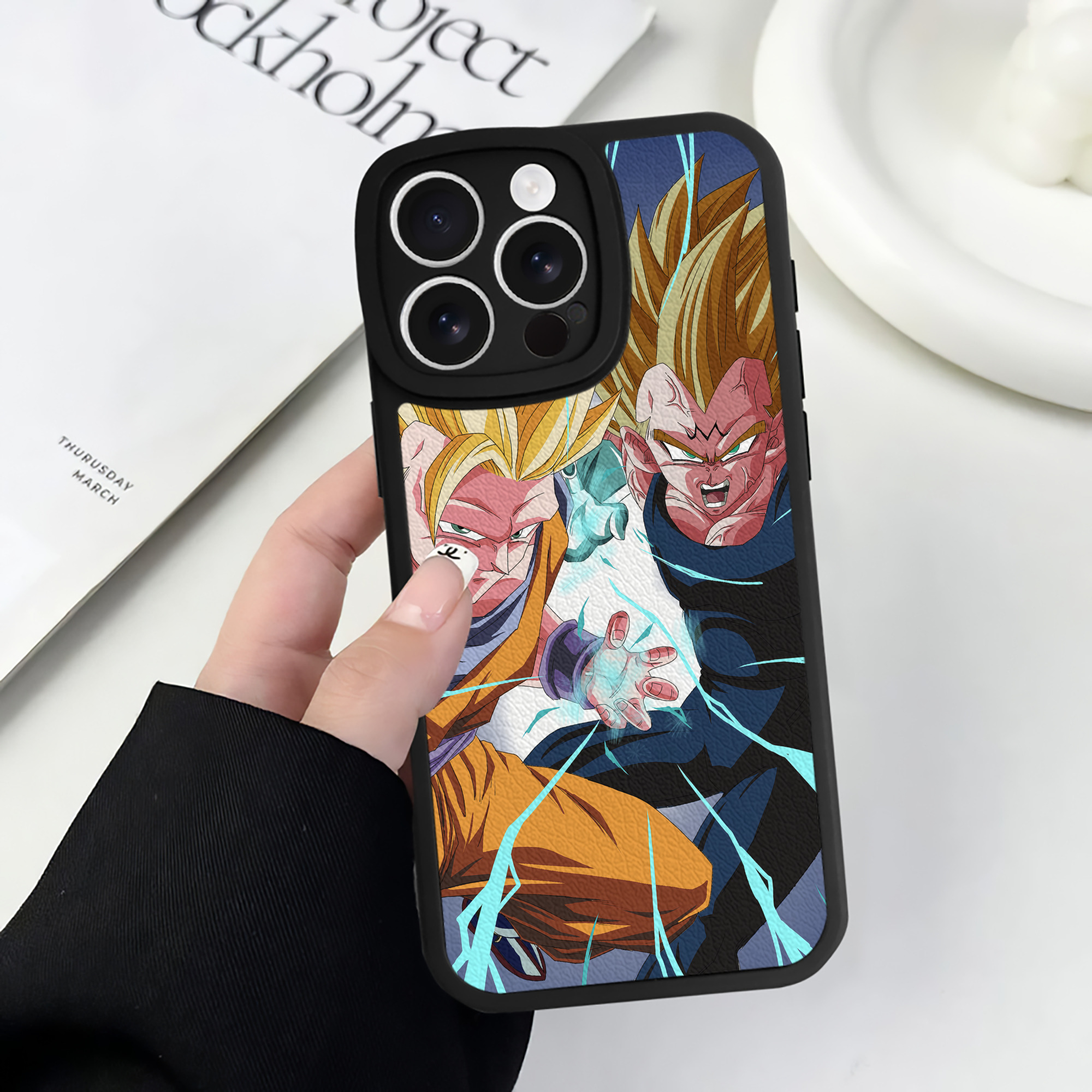 （画像用） ドラゴンボール DRAGON BALL 【iPhone 16シリーズ対応】シリコンスマホケース（レザー調） 材質：シリコン